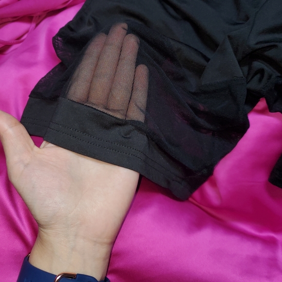 High Waisted Mesh Sheer Bike Shorts - Picture 8 of 9